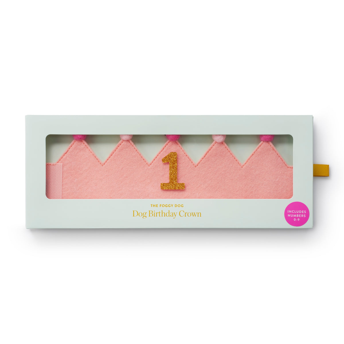 Blush Pink Dog Birthday Crown from The Foggy Dog