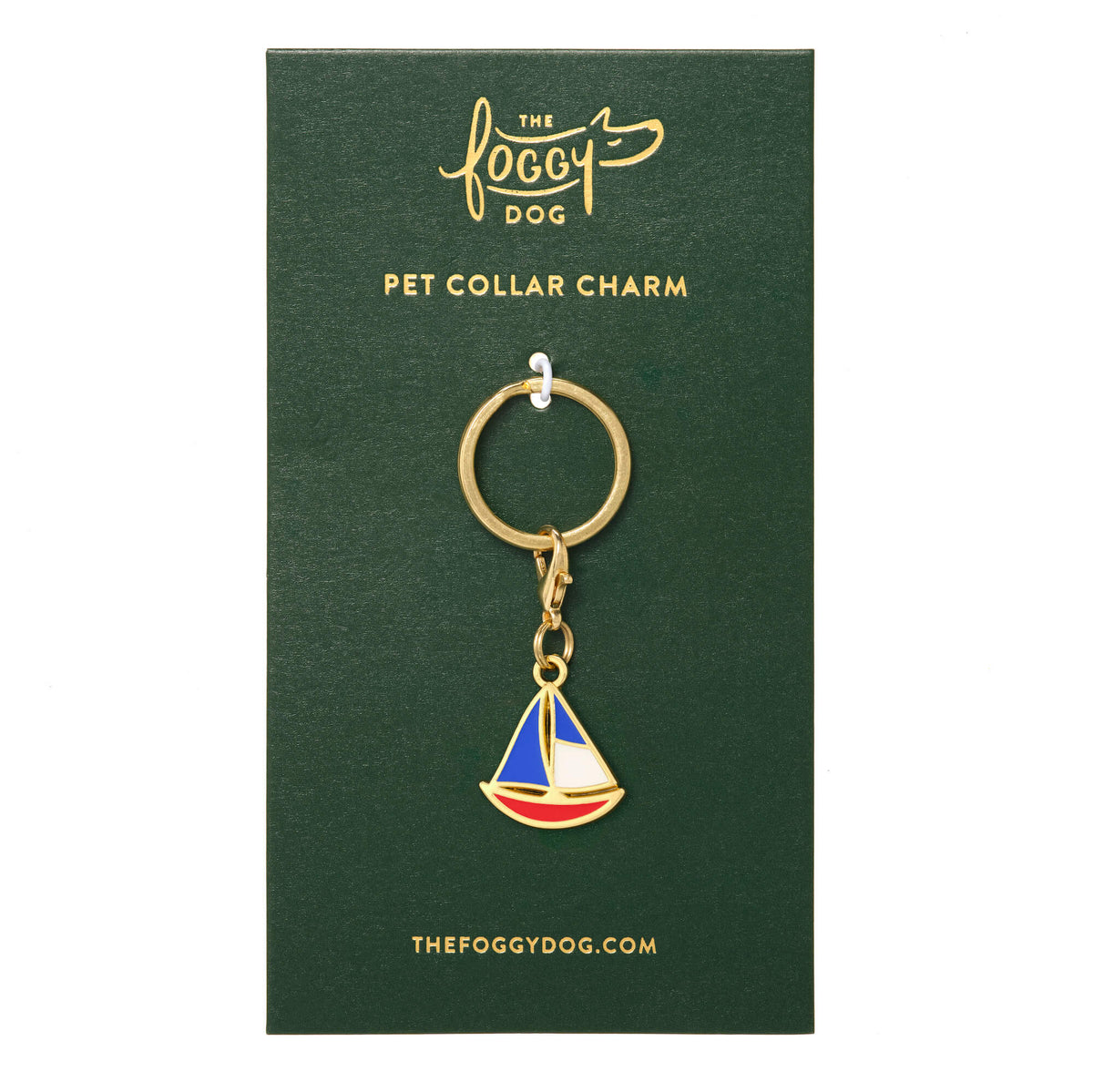 Sailboat Collar Charm from The Foggy Dog