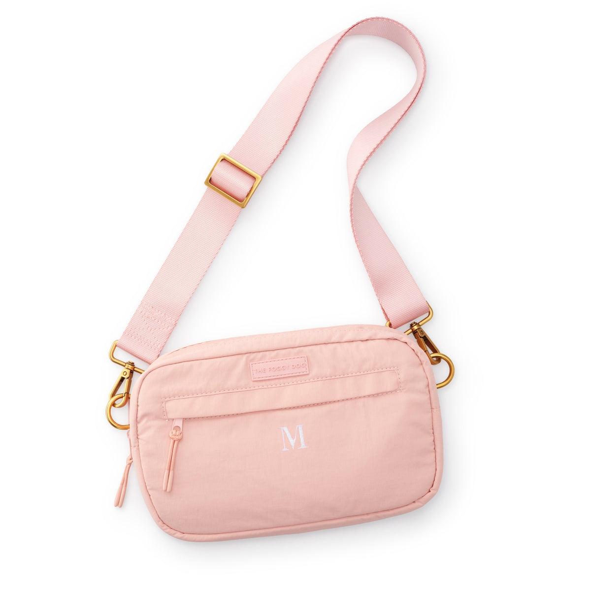 Active Convertible Crossbody Bag, Shell from The Foggy Dog with Embroidery