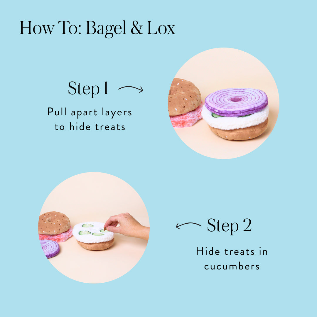 Bagel and Lox Interactive Toy from The Foggy Dog