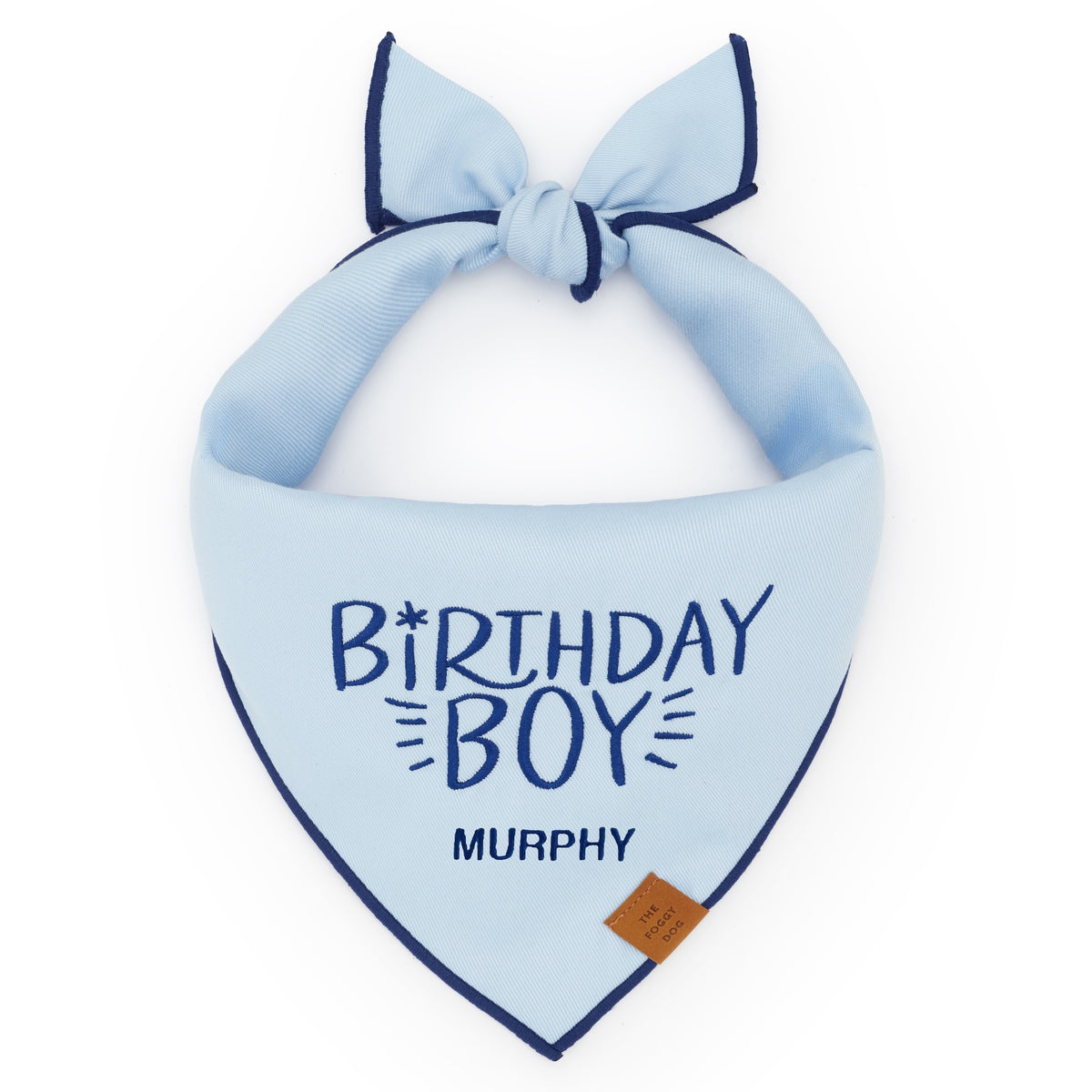 Birthday Boy Embroidered Dog Bandana from The Foggy Dog