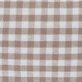 Mushroom Brown Gingham Bolster Dog Bed