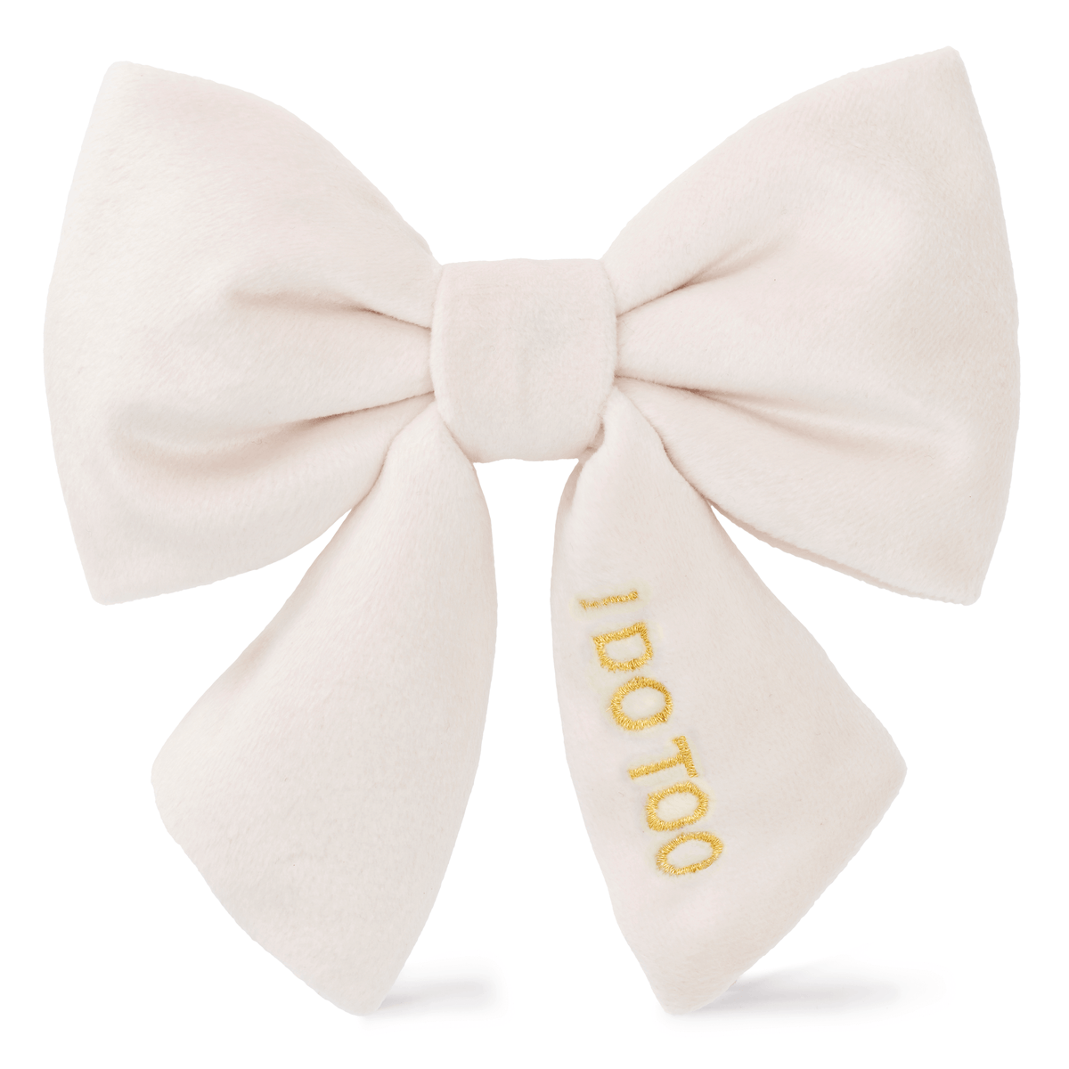 Ivory Velvet Lady Dog Bow from The Foggy Dog