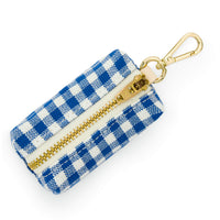 Lake Blue Gingham Waste Bag Holder from The Foggy Dog