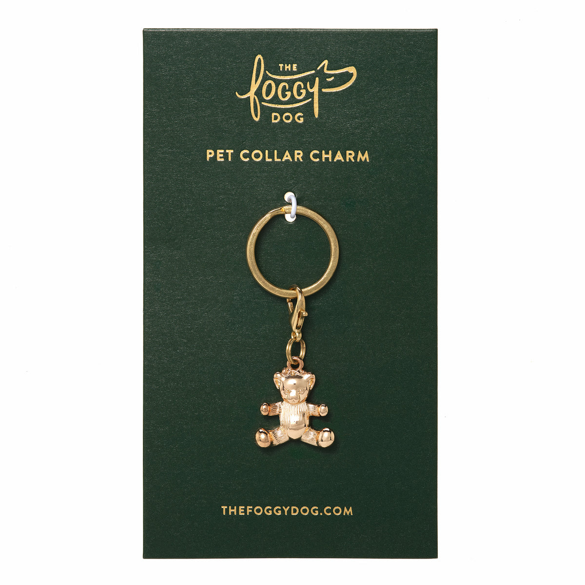 Gold Teddy Bear Collar Charm view 13