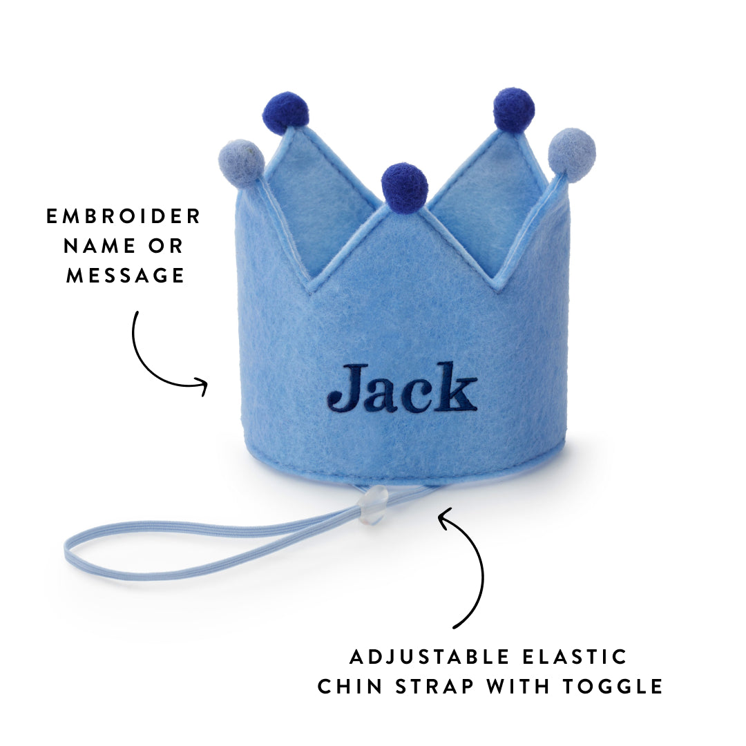 Light Blue Dog Birthday Crown from The Foggy Dog