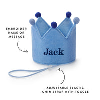 Light Blue Dog Birthday Crown from The Foggy Dog