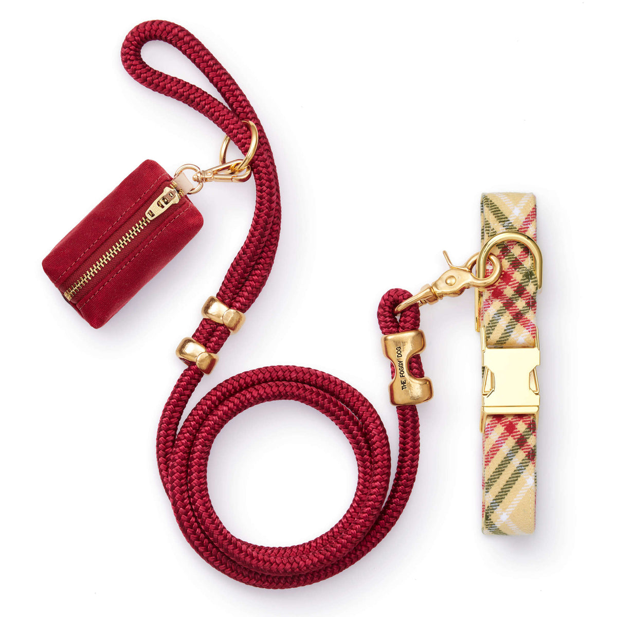 Eggnog Plaid Flannel Collar Walk Set view 1