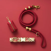 Eggnog Plaid Flannel Collar Walk Set view 4