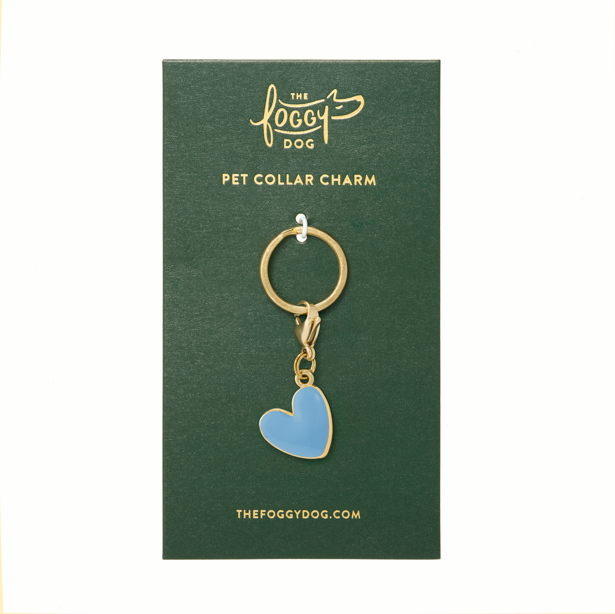 Blue Heart Collar Charm from The Foggy Dog
