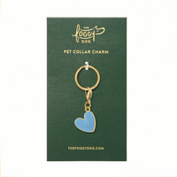 Blue Heart Collar Charm from The Foggy Dog
