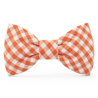 Cider Gingham Dog Bow Tie from The Foggy Dog