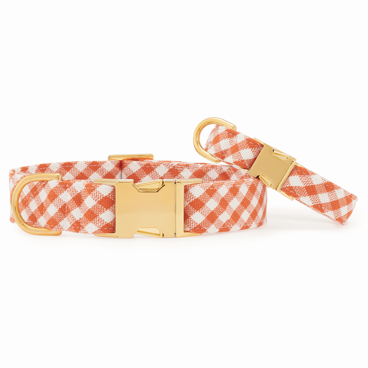 Cider Gingham Dog Collar from The Foggy Dog