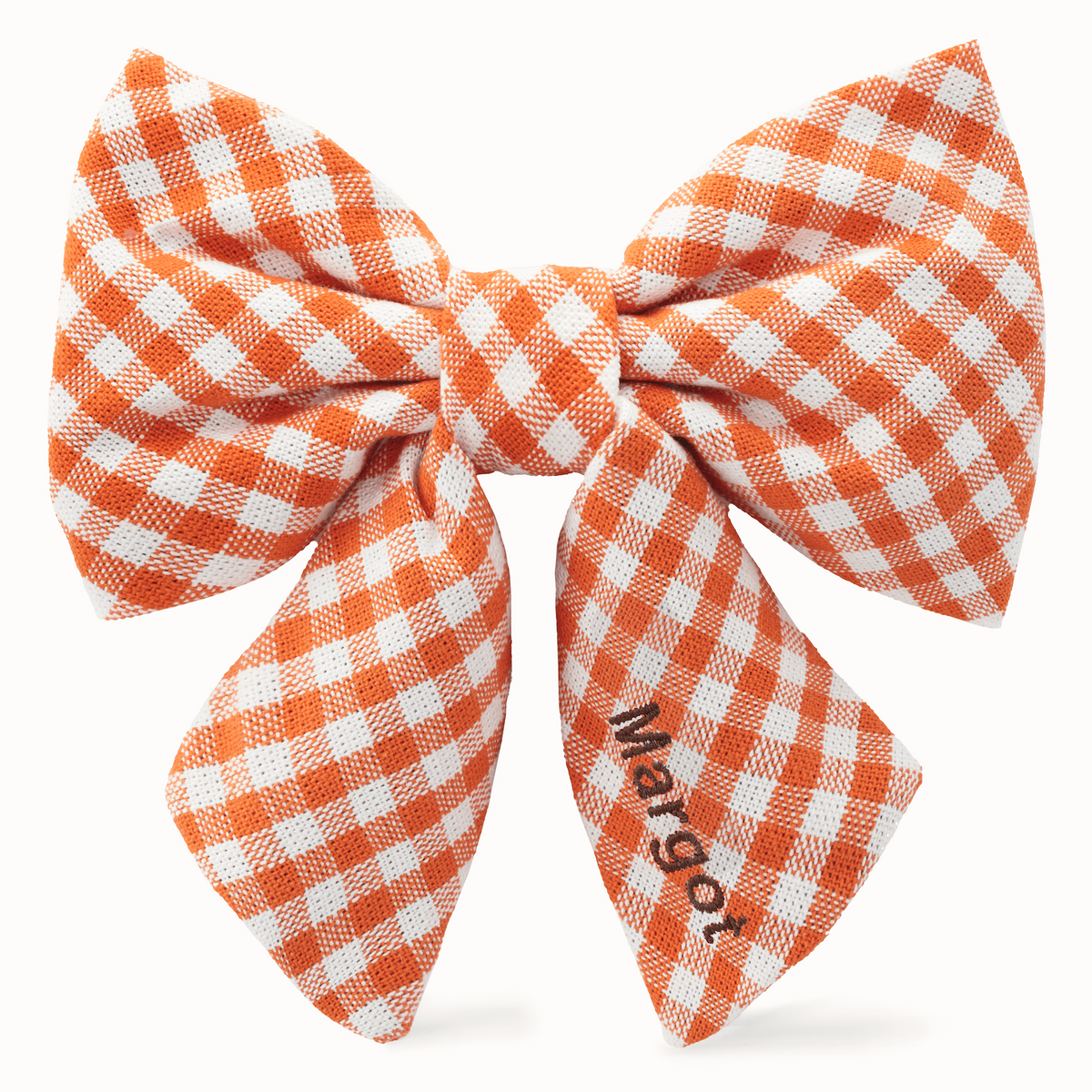 Cider Gingham Lady Dog Bow from The Foggy Dog
