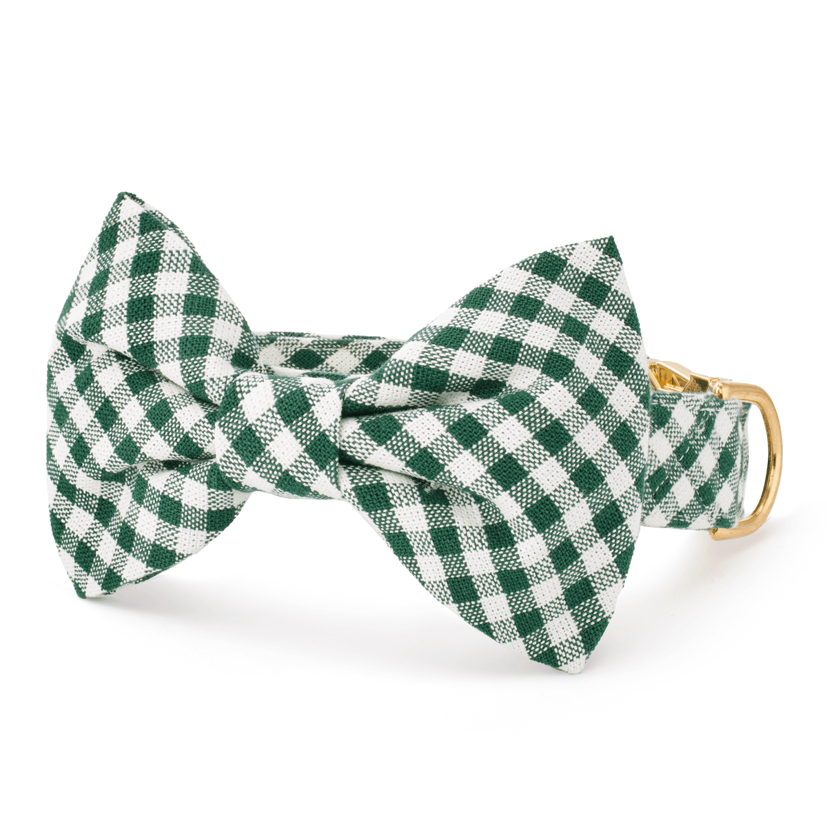 Evergreen Gingham Bow Tie Collar from The Foggy Dog