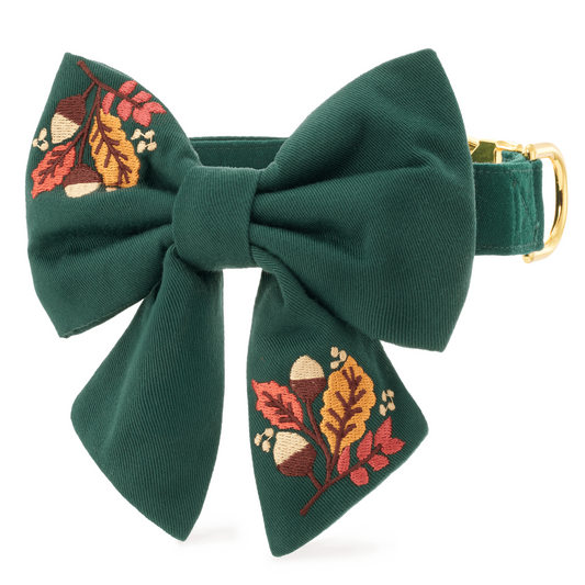 Fall Foliage Embroidered Lady Bow Collar view 1