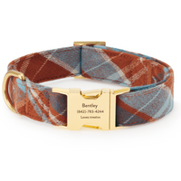 Maple Plaid Flannel Dog Collar from The Foggy Dog