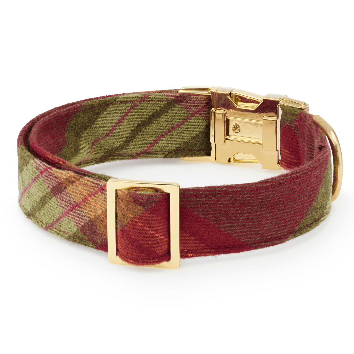 Orchard Plaid Flannel Dog Collar from The Foggy Dog