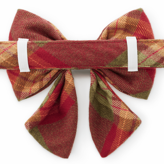 Orchard Plaid Flannel Lady Bow Collar view 2
