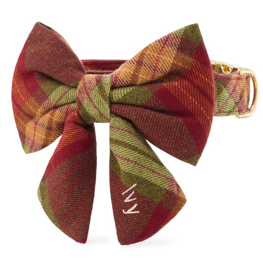 Orchard Plaid Flannel Lady Bow Collar view 1