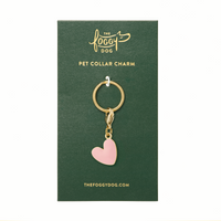 Pink Heart Collar Charm from The Foggy Dog