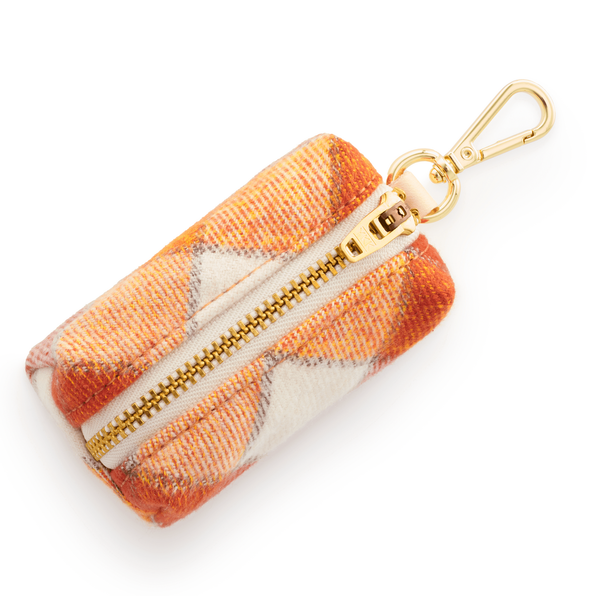 Pumpkin Spice Plaid Flannel Waste Bag Holder from The Foggy Dog