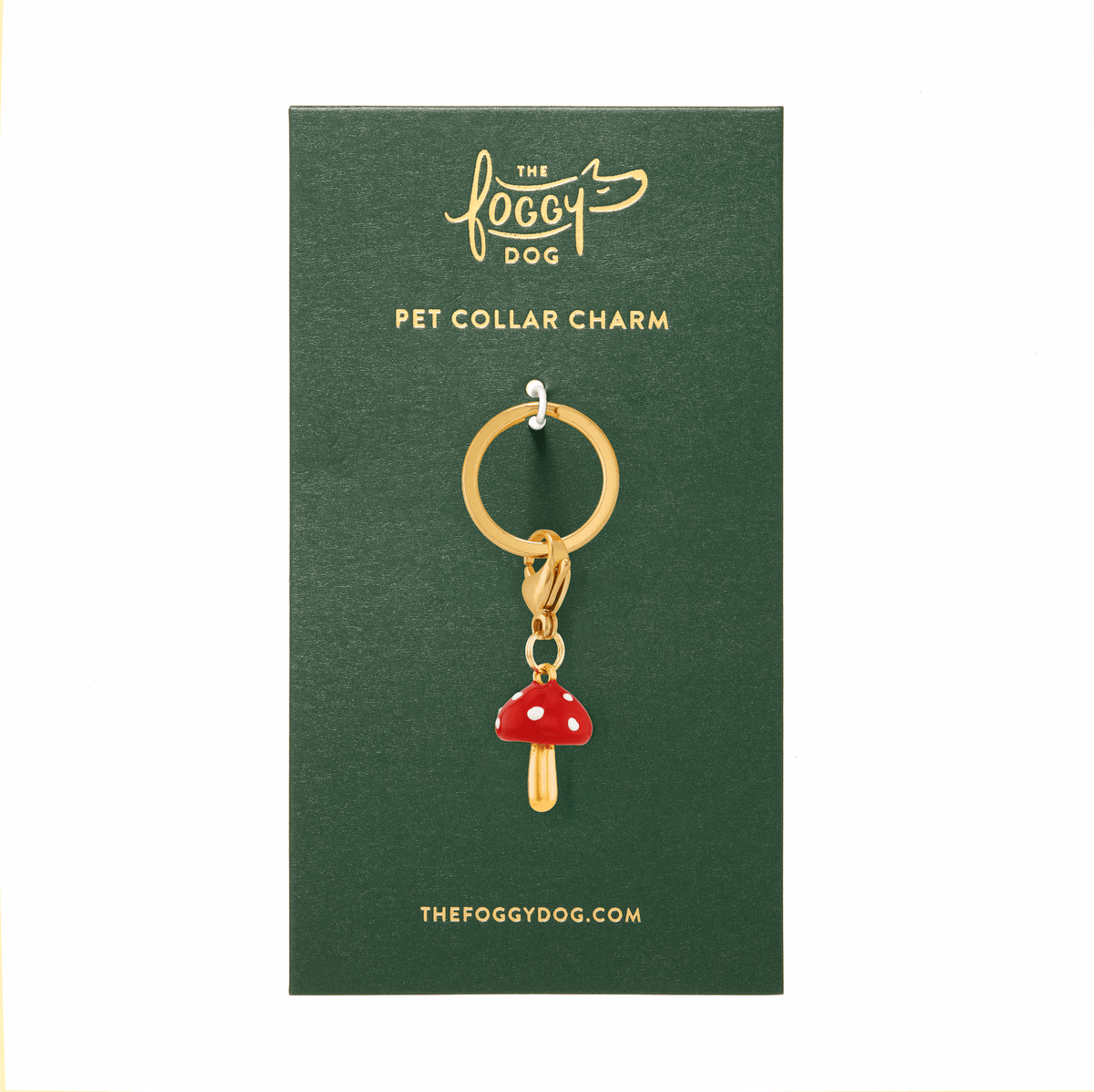 Toadstool Collar Charm from The Foggy Dog