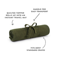 Olive Flannel Bolster Dog Bed from The Foggy Dog