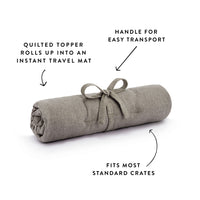 Pebble Gray Flannel Bolster Bed from The Foggy Dog