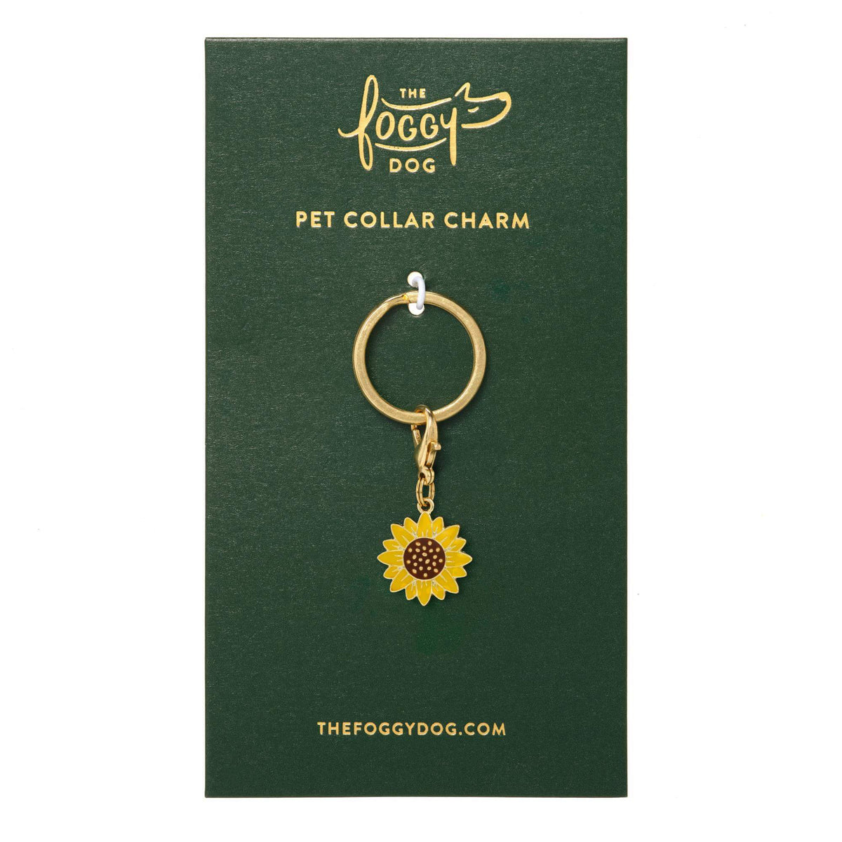 Sunflower Collar Charm from The Foggy Dog