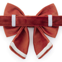 Football Embroidered Lady Bow Collar from The Foggy Dog