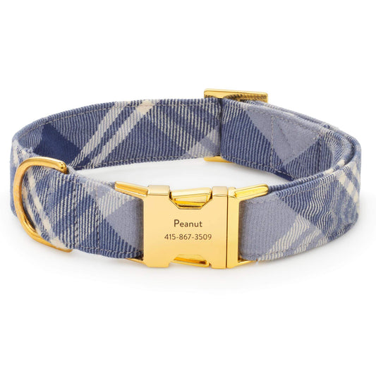 Hawthorne Plaid Flannel Dog Collar view 1