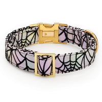 Holographic Spiderweb Dog Collar from The Foggy Dog