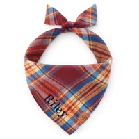 Marlow Plaid Flannel Dog Bandana from The Foggy Dog