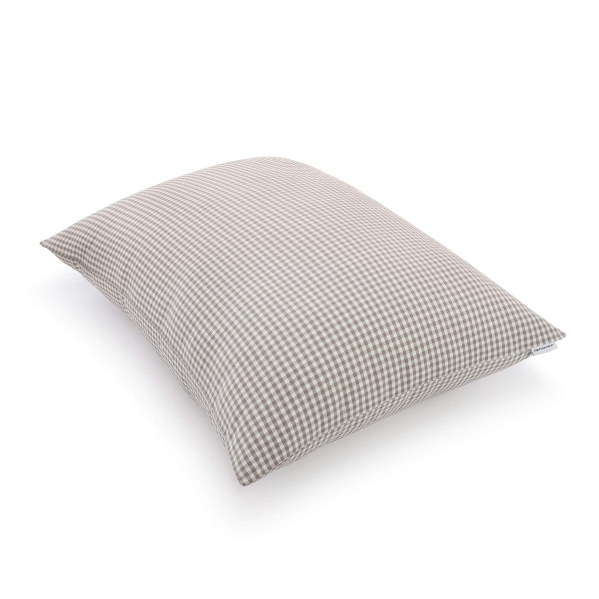 Mushroom Brown Gingham Dog Bed from The Foggy Dog