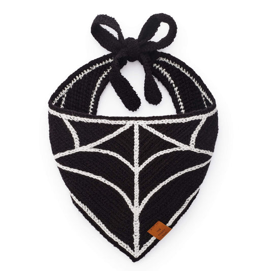 Spiderweb Crochet Dog Bandana view 1