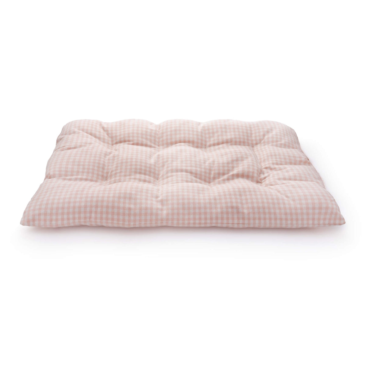 Blush Pink Gingham Dog Travel Mat from The Foggy Dog
