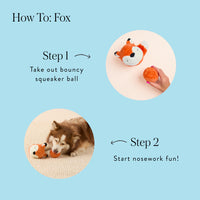 Fox 2-in-1 Bounce Dog Toy from The Foggy Dog