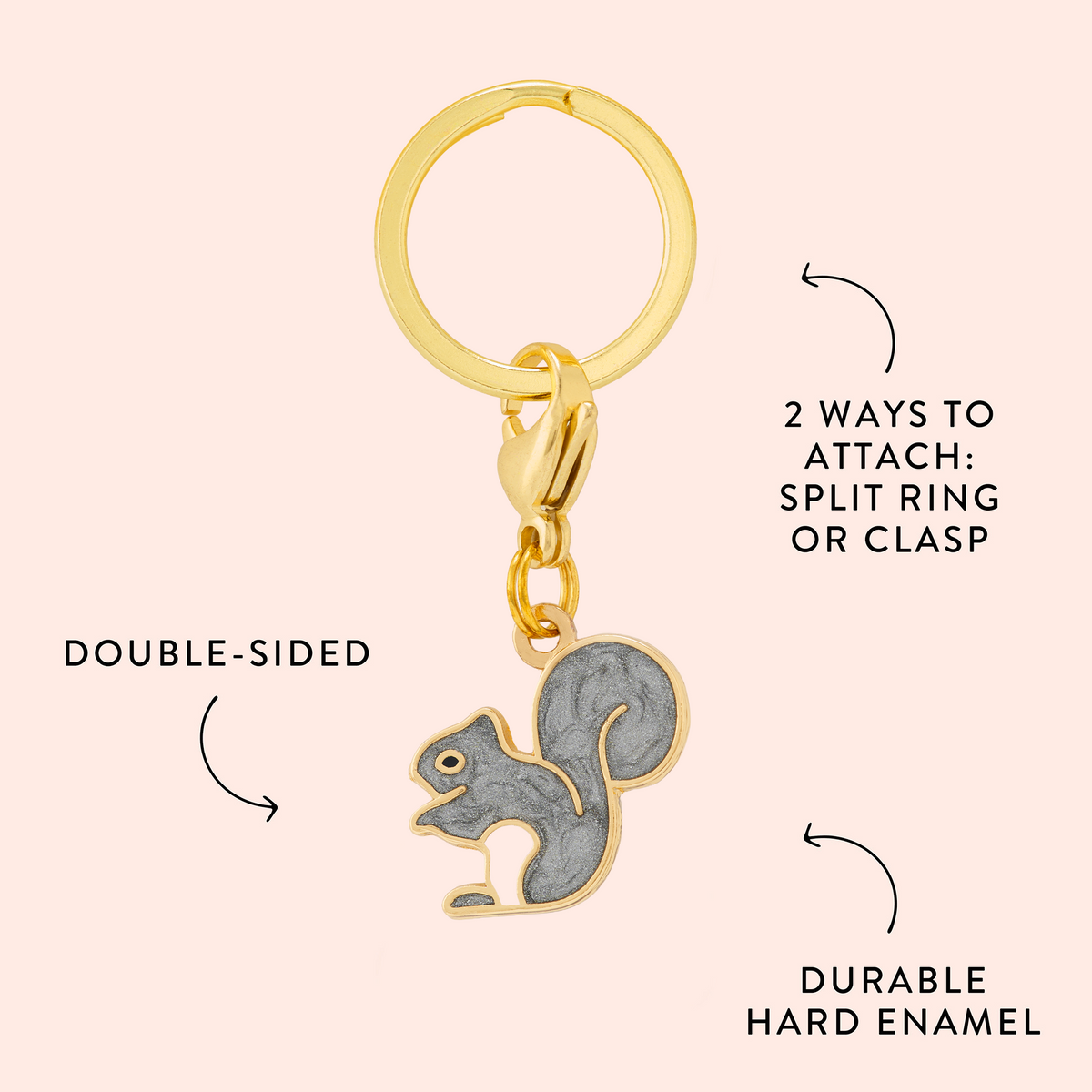 Squirrel Collar Charm from The Foggy Dog