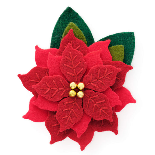 Poinsettia Dog Collar Flower view 1