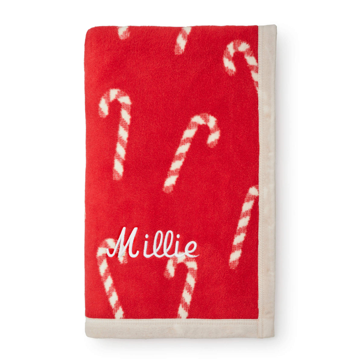 ChappyWrap Red Candy Canes Dog Blanket view 5
