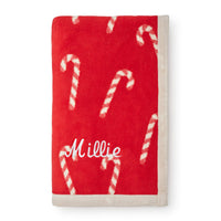 ChappyWrap Red Candy Canes Dog Blanket view 5