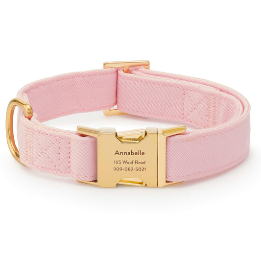 Blush Pink Dog Collar view 1