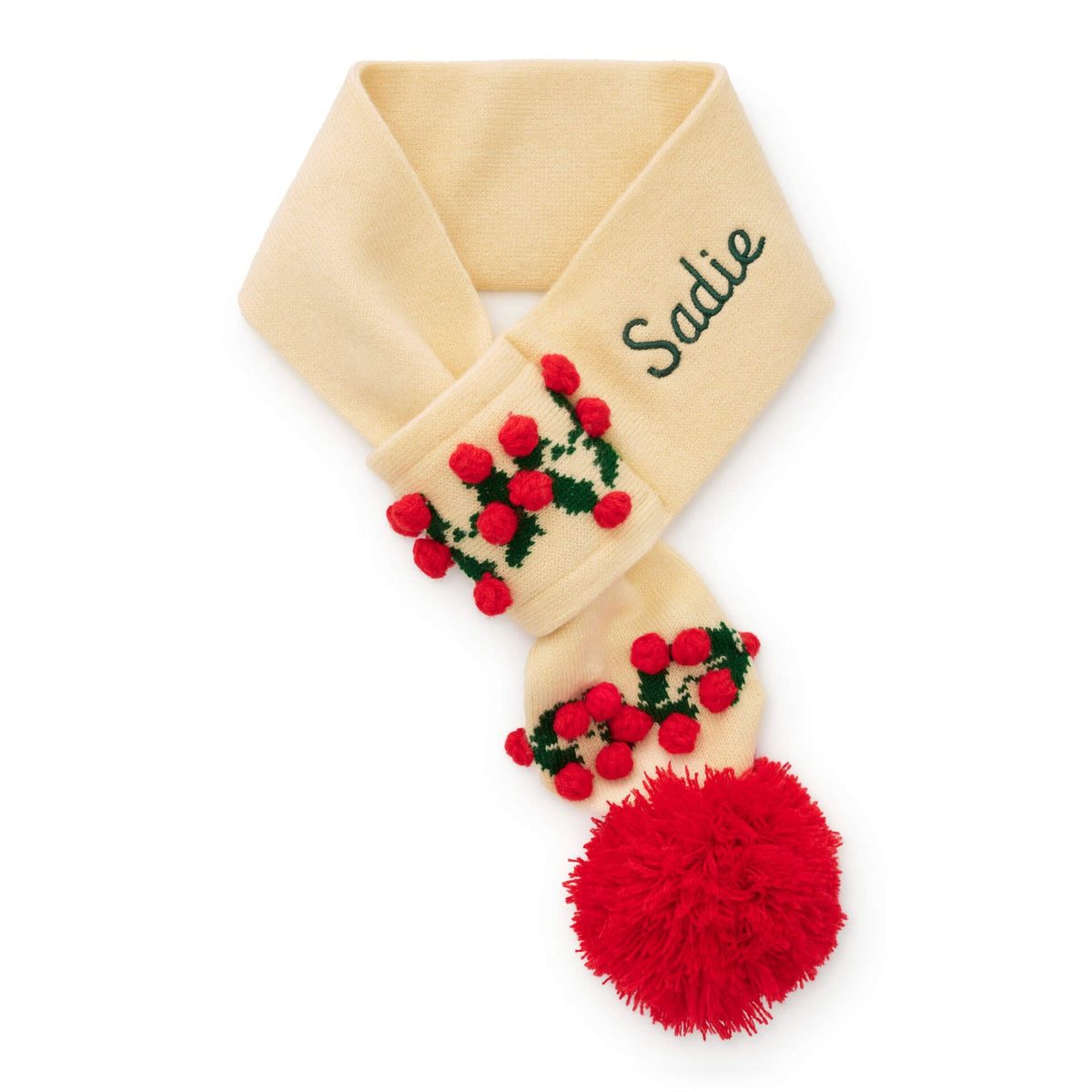 Holly Bobble Knit Dog Scarf from The Foggy Dog