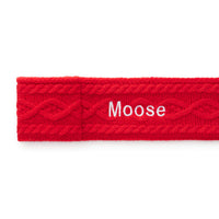 Red Cable Knit Dog Scarf from The Foggy Dog