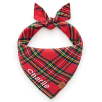 Tartan Plaid Flannel Dog Bandana view 1
