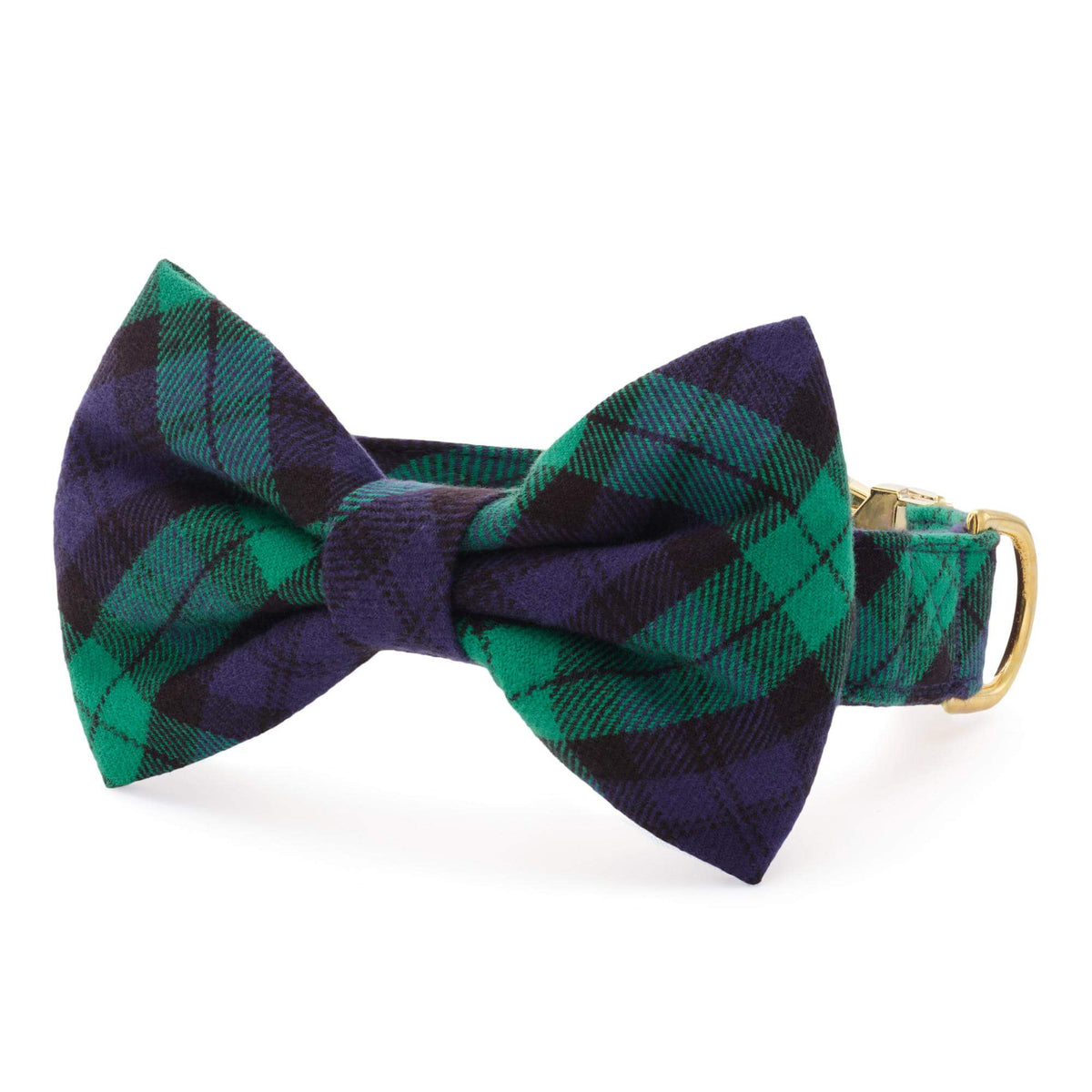 Black Watch Plaid Flannel Bow Tie Collar from The Foggy Dog