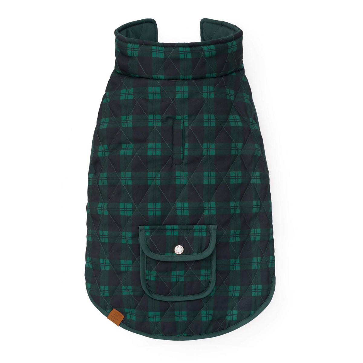 Media: Black Watch Plaid Reversible Dog Jacket from The Foggy Dog