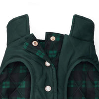 Black Watch Plaid Reversible Dog Jacket from The Foggy Dog