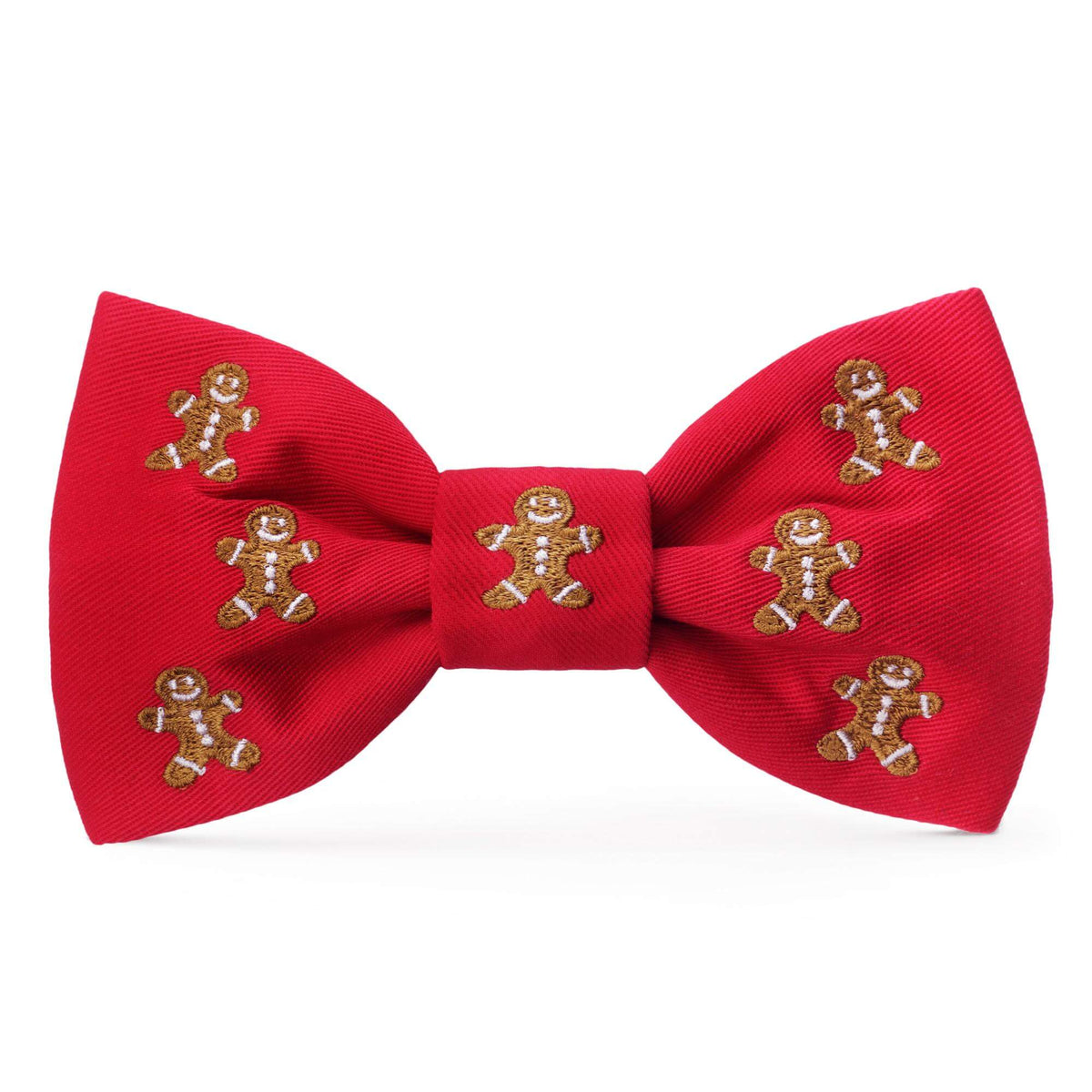 Gingerbread Man Embroidered Dog Bow Tie view 1